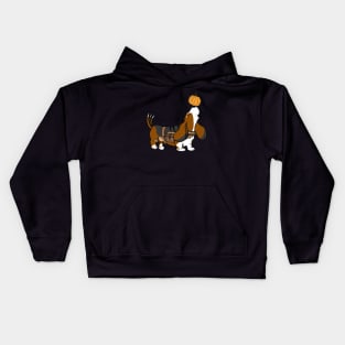 Pumpkin Basset Hound Bard | DND Dogs | Fantasy Art Kids Hoodie